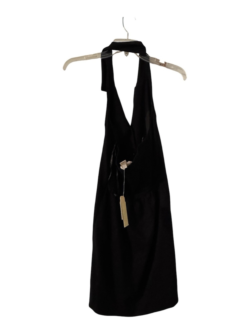 Monteau Los Angeles Black Halter Button-Front Dress Small NWT Linen Blend - Picture 2 of 6